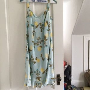 LOFT Ann Taylor Linen lemon print sundress! Sz 4
